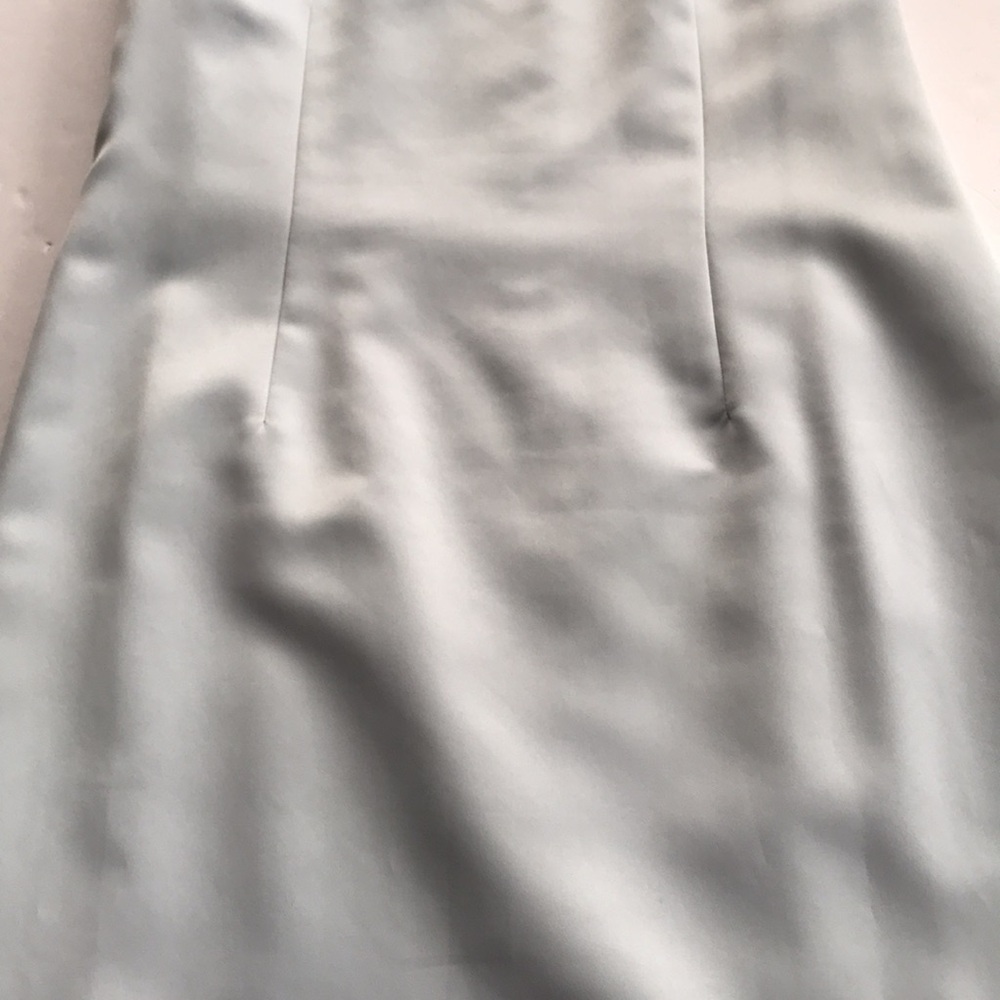 Vintage 90’s Floral Satin Sleeveless Square Neck Dress 14 Baby Spice Blue Y2k xl - Picture 11 of 17